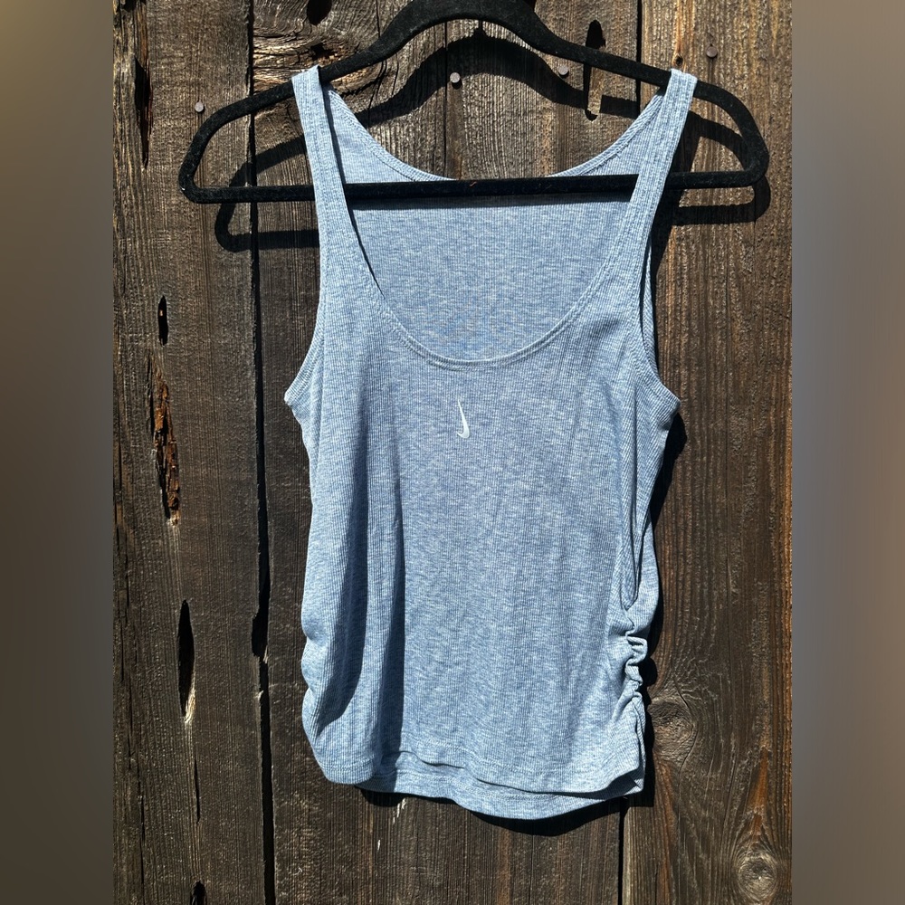 Nike Ruched Ribbed Exercise Running Tank Top - Picture 12 of 16